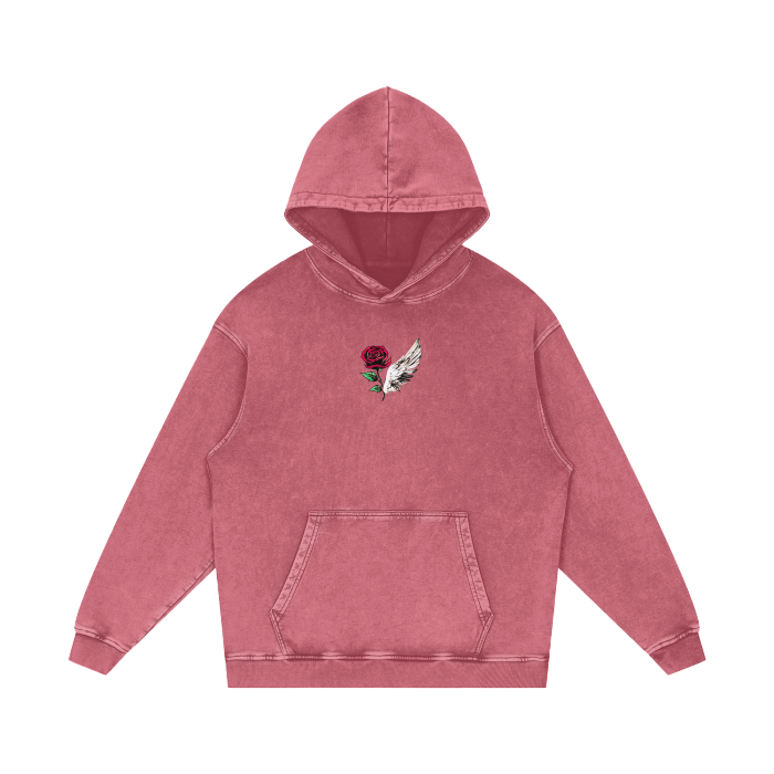 ROSE & WINGS - Acid Wash Oversize Hoodie