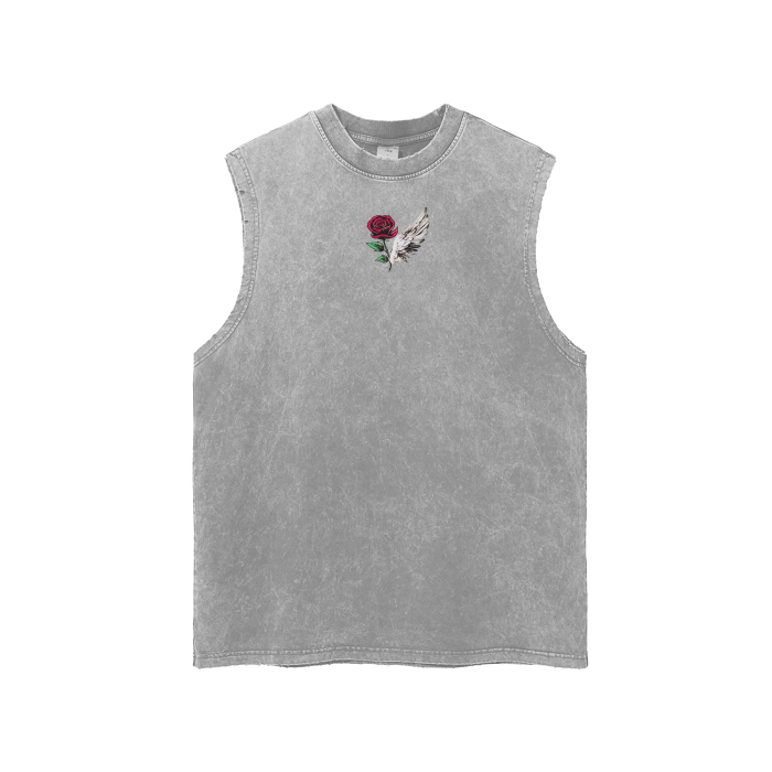 ROSE & WINGS - Frayed Hem Tank Top