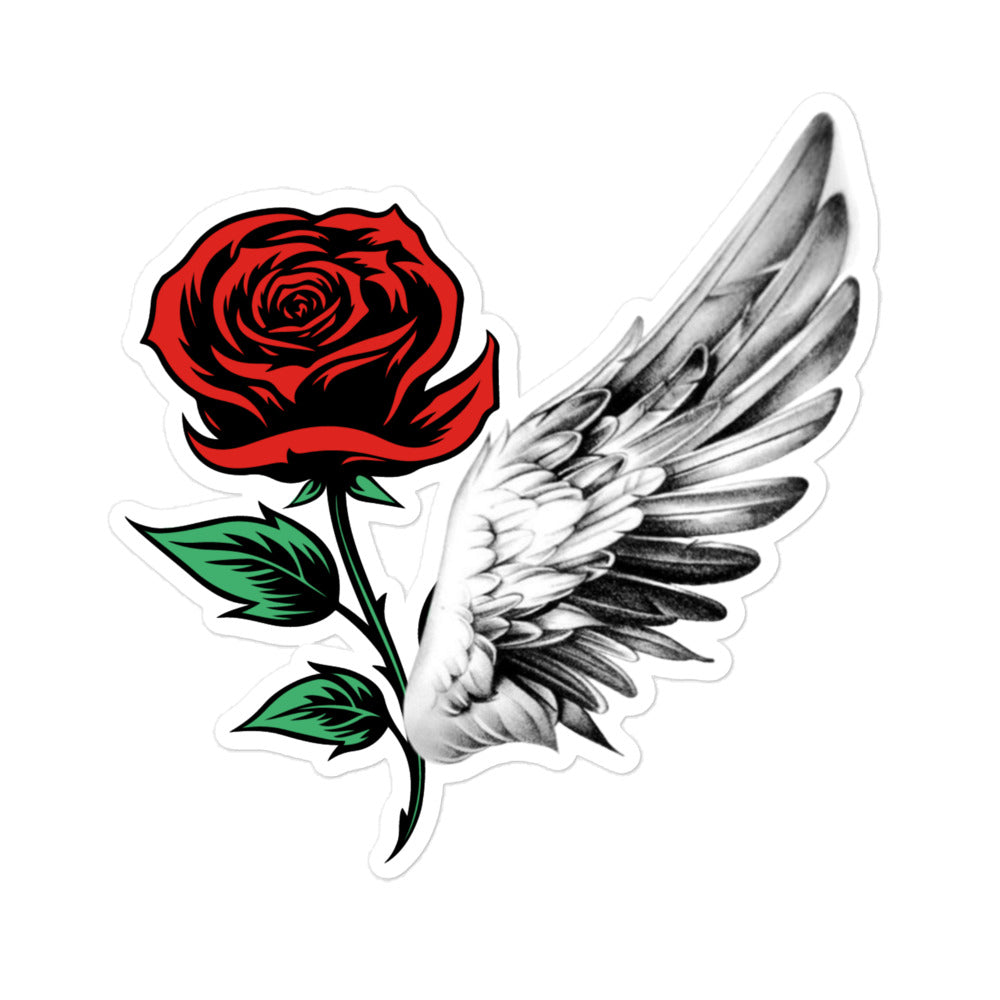 Rose & Wings Sticker